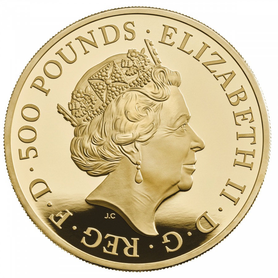 英國2021英女皇神獸系列– 最終版99.99%精鑄金幣5盎司NGC PF-70 - Uniprecious